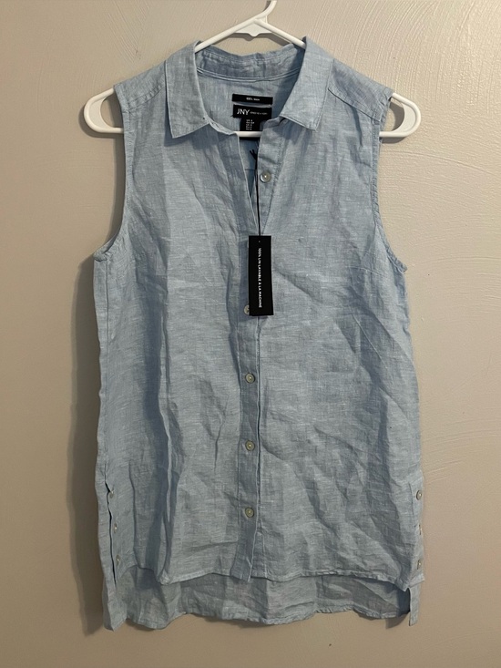 Jones New York Tops - Jones New York Women’s 100% Linen Collared Tank Top Size Small NWT